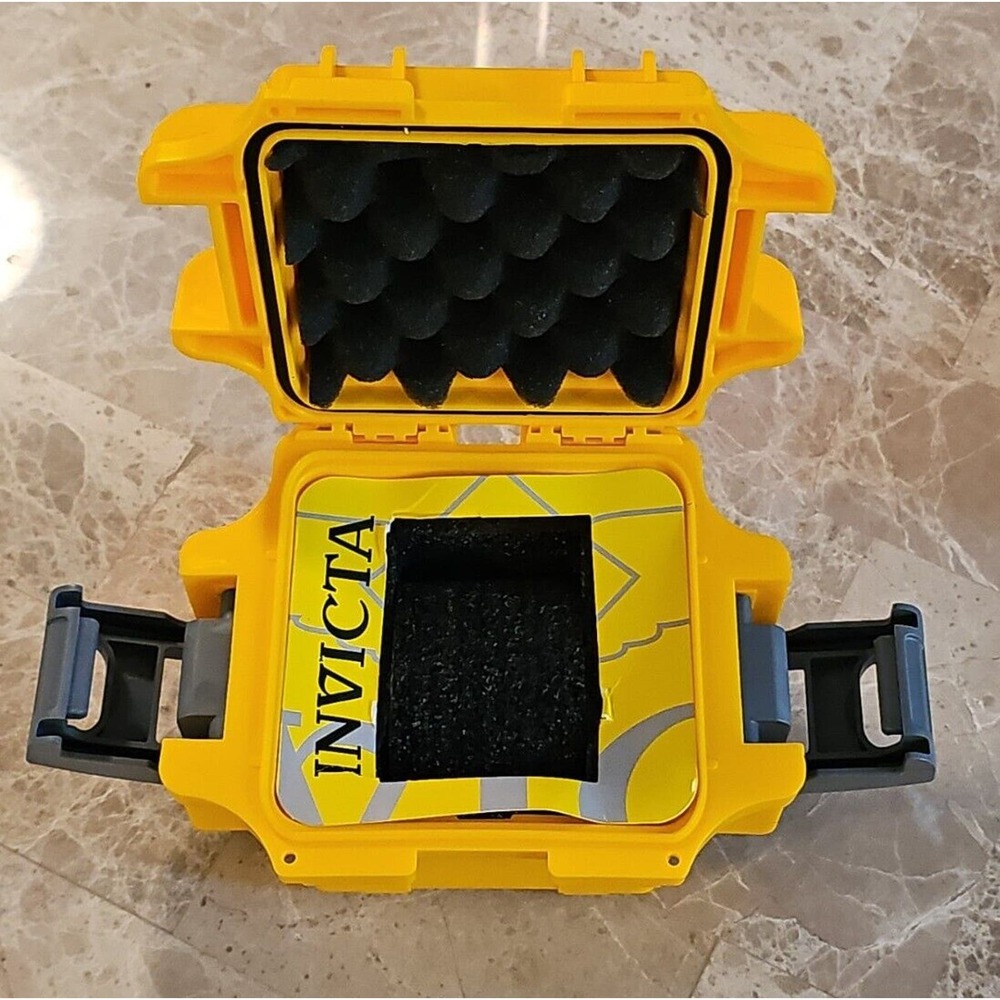 Invicta Yellow Classic SIngle Slot Impact Resistant Watch Box/Case